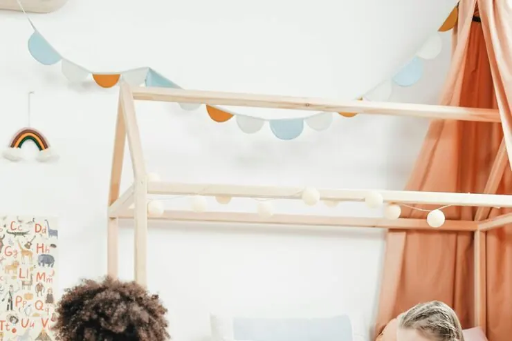 Montessori nanny with children