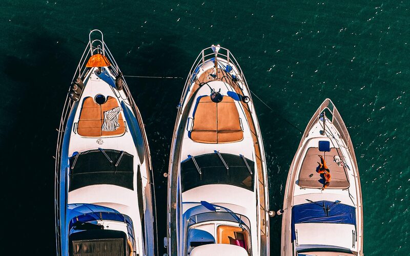 Luxury yacht nanny caring for children on board