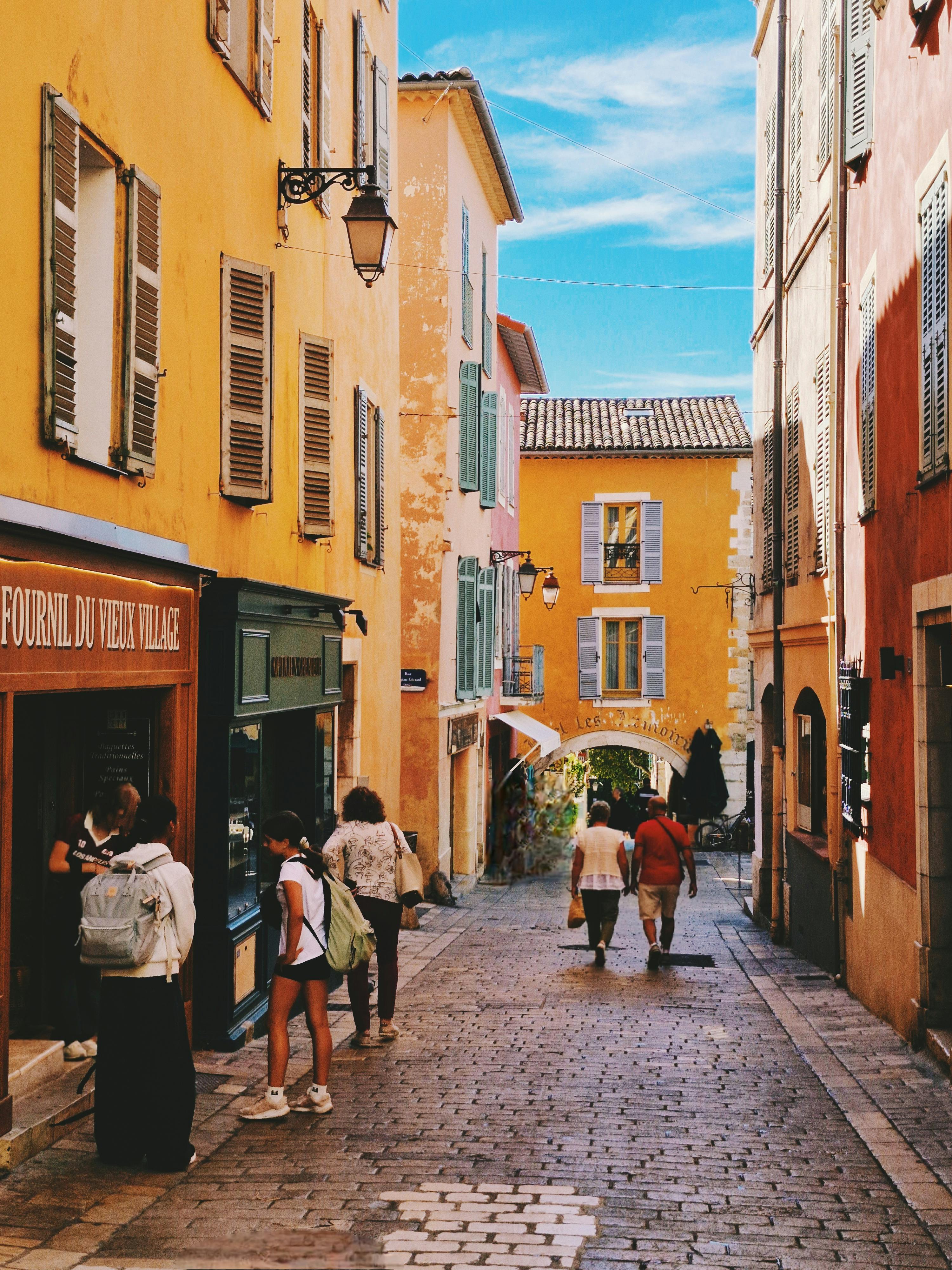 Charming village street in the South of France